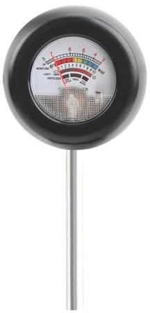 TIEOAXFT Soil PH Meter 4 in 1 Moisture Sunlight PH Fertility Soil Acidity Tester Detector for Pot Plants Greenhouse Flowers Farm for Wood, Firewood,Walls,Building Materials