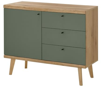 Furn.Design Sideboard in Salbei und Evoke Eiche Kommode skandinavisch 107 x 83 cm, Juna