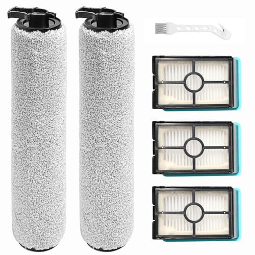 DianSung Accessoires rechange pour Bissell Crosswave HF2 / 3845N / 3831 Aspirateur eau et poussière, 2 rouleaux de brosse + 3 filtres
