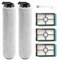 DianSung Accessoires rechange pour Bissell Crosswave HF2 / 3845N / 3831 Aspirateur eau et poussière, 2 rouleaux de brosse + 3 filtres