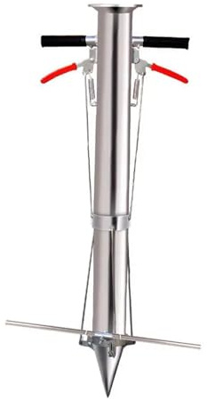 NADCFN Handheld Seed Planter Sämlingspflanzer Automatisches landwirtschaftliches Pflanzgerät Dünge-Sämaschine für den Gemüseanbau(with Pedal and Ruler)