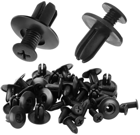 UYVPAER Clips De Parachoques De Guardabarros, 50Pcs Remaches Plastico Coche Con Orificio De 8 Mm Sujetador De Remaches, Remaches De Plástico Del Coche