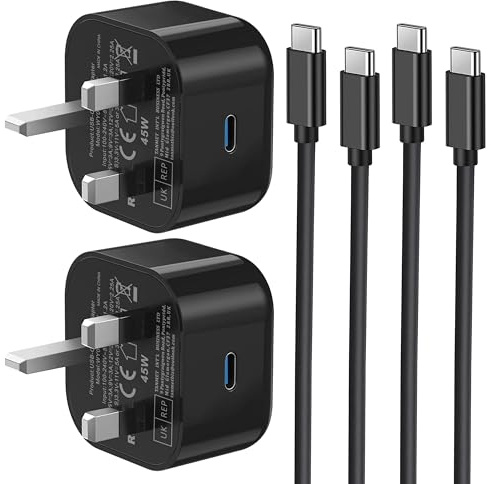 Samsung 45W Super Fast Charger 2.0 USB C PPS Type C Phone Superfast Adapter Plug and Cable 1M Charging for Galaxy S26 S25 Ultra S24 S23 S22 S21 S20 A17 A16 A25 A26 A32 A33 A34 A35 A36 A53 A54 A55 A56