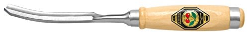 KIRSCHEN Werkzeuge 1471006 | Hohlbeitel mit Weißbuchenheft, kurz, leicht gebogen, 6mm