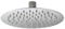 Hudson Reed A3082 ǀ Modern Bathroom Slim Stainless Steel Round Fixed Shower Head, 200mm x 56mm, Chrome