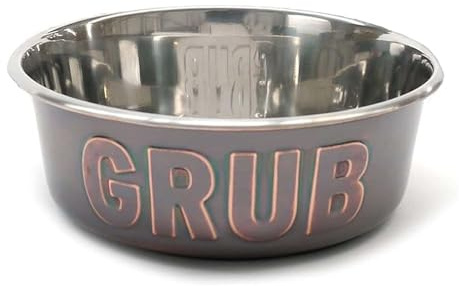 Rosewood Stylish and Modern Copper Non Slip Stainless Steel Dog Bowl, Large