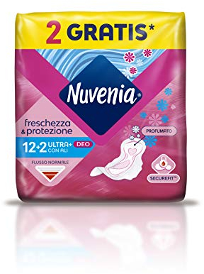 Nuvenia – Absorbent, Ultra Thin, Deo Fresh Scented with Wings – 14 Pads
