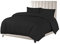 Sapphire Collection Luxury 100% Egyptian Cotton Duvet Quilt Cover & Pillowcase Bedding Set (Black, Double)