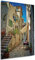 Wallario Leinwandbild Romantische Gasse in Kroatien Mitten in der Stadt - Wandbild 60 x 90 cm: Kunstdruck | Brillante lichtechte Farben | hochauflösend | verzugsfrei