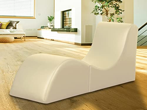 by nito Sex Sofa Erotik Couch Gamer Sessel Tantra Stuhl Love Toy (Creme, Kunstleder)