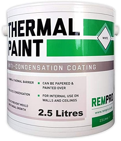 Rempro Thermal Paint 2.5 Litres - Premium Anti-Mould & Anti-Condensation Wall Treatment with Glass Bubble Technology (Textured)