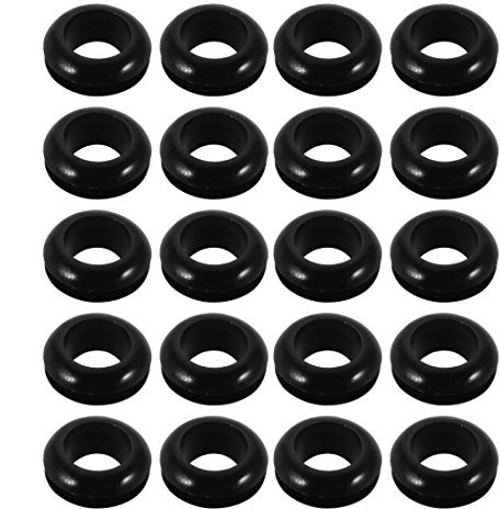 sourcingmap 20pcs Double Side Rubber Ring Sealing Grommet Wire Grommets 15mm x 7mm