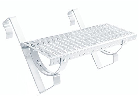 Laufrost Set 60 cm Silber - RAL 9006 | Dachtritt, Kaminpodest, Trittrost, Steigtritt, Laufgitter