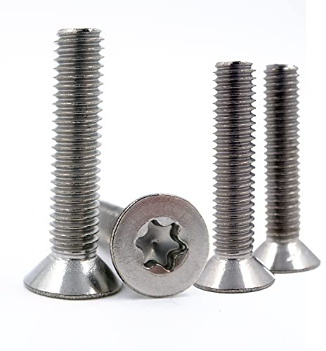 PROTECH 20 Stück Senkkopfschrauben M6x20 Edelstahl A2 rostfreier V2A TX Innensechsrund Vollgewinde Senkschrauben TORX DIN 965