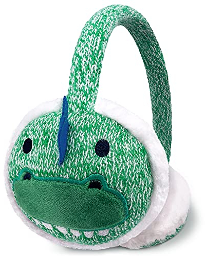 Gifts Treat Mädchen und Jungen Ohrenschützer, Unisex Kinder Gestrickte Ohrenschützer mit Tier Muster (Dinosaurier,Einheitsgröße)