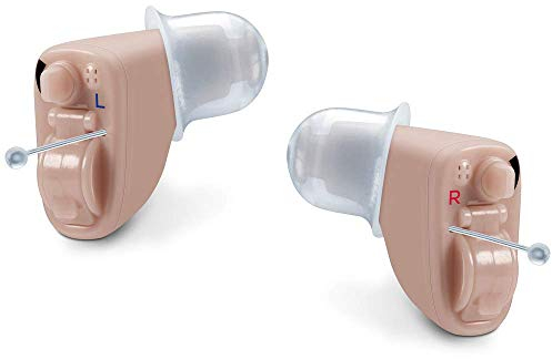 Beurer HA 60 pairs of digital hearing aids, barely visible in-ear design, can be used in the room and outdoors, 3 attachments each, ergonomic fit, storage box, drying capsules
