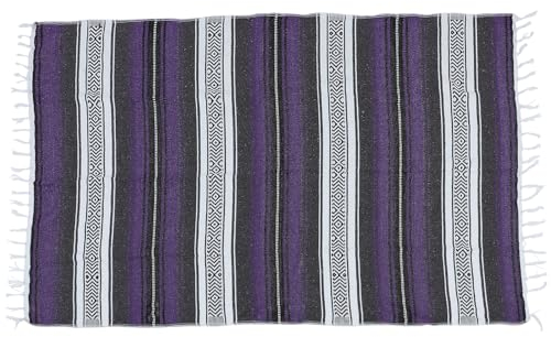 BESPORTBLE Chevron-decke Aus Baumwolle Falsche Decke Dekorative Decke Gemischter Umhang Mexikanische Tischdecke Mexikanische Schaldecke Traditionell Mexikanisch Lila 130X180CM