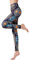 FLYILY Bedruckte Yogahose für Damen, hohe Taille, Fitnessstudio, Sport, Leggings, Bauchkontrolle, Laufen, Workout, Kompressionsstrumpfhose, Stretch, gemusterte Leggings, 2 - Blueflower, S