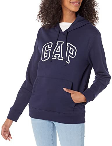 GAP Damen Logo Hoodie Hooded Pull-on Sweatshirt, Marineblaue Uniform, XL
