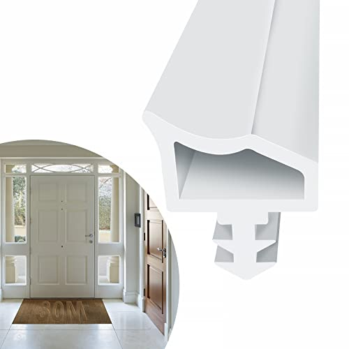 EFUTURETIME Guarnizione Bianca per Porta Finestra【30m】, in Gomma per Finestre Garage e Porte