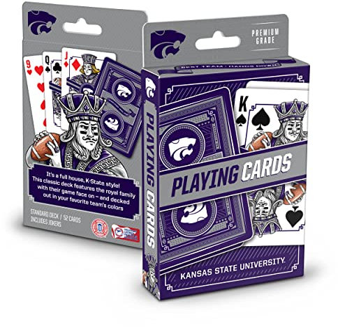 YouTheFan Unisex-Erwachsene Kansas State Wildcats Spielkarten aus der Classic-Serie, Teamfarben, Einheitsgröße