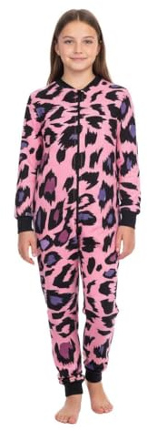 A2Z 4 Kids Girls Boys Onesie One Piece Kids Pyjamas Sleepsuit Soft Feel Comfortable - Cotton Onesie 154 Baby Pink._11-12