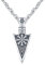 Wikinger Pfeilspitze Anhänger Halskette 925 Sterling Silber Nordische Viking Kompass Halskette Wikinger Pfeilspitze Schmuck für Mann Freund Bruder Damen