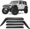 CLIM ART Windabweiser für/kompatible mit Jeep Wrangler 2018-2025 (IV JL) - Stick-on Regenabweiser - Autofenster Regenschutz - Ermöglichen Frischluft - Waschstraßenfest - Einfache Montage 4 Set