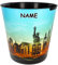 alles-meine.de GmbH Papierkorb Modell wählbar 10 Liter - wasserdicht - 28 cm - aus Kunststoff Städte Skyline - Wahrzeichen der Welt inkl. Name - Eimer - Spielzeugkorb/P..