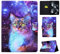 Vaitasy Custodia per iPad 2025 A16 11/ iPad 10 2022 10.9, Flip Portafolio Cover con Supporto Funzione Custodia per iPad 11 2025 - Gatto stellato