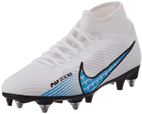 Nike Herren Zoom Mercurial Superfly 9 Academy SG-PRO AC Sneaker, Weiß/baltischblau-rosa Explosion, 41 EU
