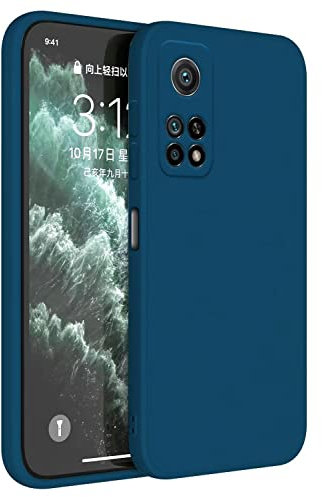 Topme Cover per Xiaomi MI 10T 5G / Xiaomi MI 10T Pro 5G (6.67 Inches) Custodia Case, Protezione Della Pelle Della Custodia in Silicone Tpu - Blu zaffiro