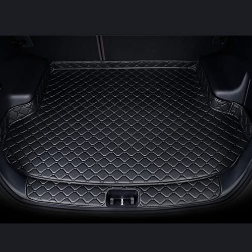 PEDTEC Kofferraummatte für Benz CLA Shooting Brake (X117) 2015-2018, Kofferraummatte aus Leder, Kofferraumwanne Autoschutzinnenraum Hohe Seite,Black-Black