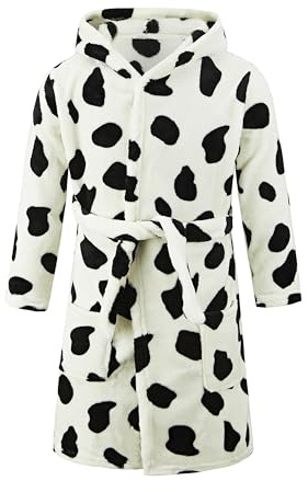 JZLPIN Unisex Baby Mit Kapuze Bademantel Kinder Flanell Pyjama Morgenmantel zum Jungen Mädchen Nachtwäsche