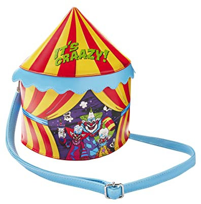 Spirit Halloween Killer Klowns from Outer Space Umhängetasche,Offiziell lizenziert,It's Craaazy! Geldbörse,Big Top Circus Schultertasche,Halloween Kostüme und Zubehör, Mehrfarbig, Einheitsgröße