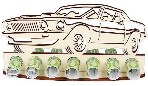 XL Geldgeschenk aus Holz Auto Sportwagen|Geschenkidee|Gutscheinverpackung|witziges Geschenk|Geldgeschenk Führerschein für Frauen und Männer