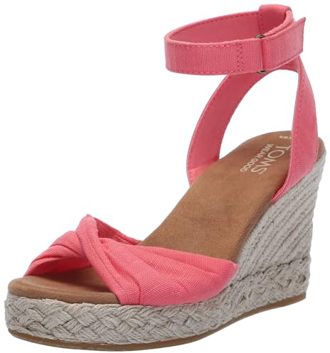 TOMS Damen Marisela Keilsandale, Shell Pink Slubby Woven, 36 EU
