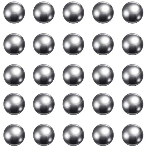 sourcing map 60Stück Kugellager Kugeln 10mm Durchmesser G10 Präzision Metallkugeln, Kugellager Stahlkugeln für Fahrräder Skateboard Rollen Silber