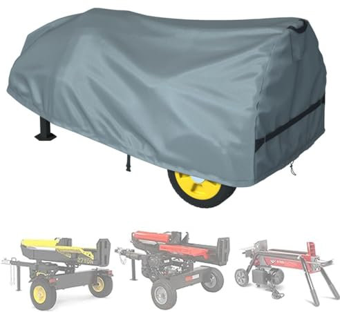 Guozixin Heavy-Duty Waterproof Log Splitter Cover, 83x45x39 Inch, Grey, Compatible with 15-40-ton Log Splitters