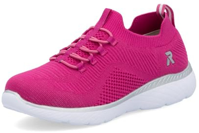 Rieker Damen Low-Top Sneaker M5074, Frauen Halbschuhe,Sportschuhe,Freizeitschuhe,Turnschuhe,Laufschuhe,straßenschuhe,rosa (31),39 EU / 6 UK