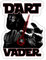 Spreadshirt Dart Vader Dartscheibe Dartspieler Geschenk Sticker, max. 10 x 10 cm, 10 x 10 cm, Mattweiß
