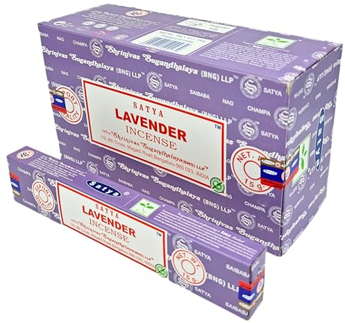 Satya Räucherstäbchen x LAVISA, Meditation, Aromatherapie, Duft, Weihrauch (Lavendel)