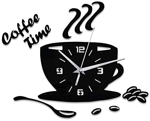 YTFSKFUI Large Wall Clock, Modern Acrylic Clock with Self Adhesive Design - Perfect for Living Room, Kitchen or Bedroom