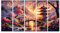 islandburner Tableau sur toile Japon serein avec des fleurs de cerisier en pleine floraison. La scène se déroule pendant les images magis Tableaux muraux Poster
