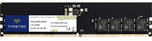 Timetec DDR5 Unbuffered Non-ECC 1.1V 288 Pin UDIMM Desktop Memory RAM Module Upgrade (5600MHz, 16GB)