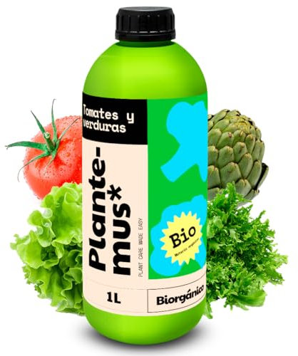 PLANTEMUS Abono Huerto BIOrganic para Tomates, Pimientos, Fresas, Hortalizas, Verduras. Fertilizante Líquido para Cosechas Abundantes, 1 L