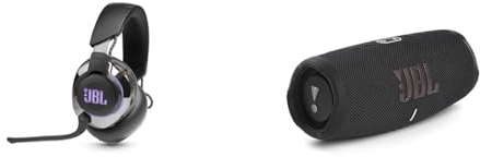 JBL Quantum 810 Over-Ear Gaming Kopfhörer – Wireless Bluetooth Headset & Charge 5 Bluetooth® Lautsprecher Outdoor, Wasserfest, USB Schwarz