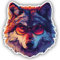 Samunshi® Cooler Wolf mit Sonnenbrille Aufkleber Autoaufkleber für Motorrad Fahrrad Roller oder Auto Sticker Fahrrad Mtb Mountainbike Rennrad Comic Cartoon Retro Drip Sticker 48x50cm