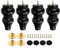 sourcing map Lot de 4 pieds de meubles en bois de 15,2 cm avec vis de montage, pour armoires, canapé, commode, chaise, table ottomane, noir