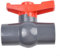 PVC-Kugelhahn für Wasserversorgung, Schiebeklebebuchse, Rot/Grau, 20 mm, 25 mm, 32 mm, 40 mm, 50 mm (25 mm)